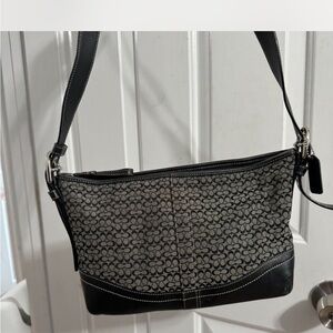 Black and Gray Designer Shoulder Bag